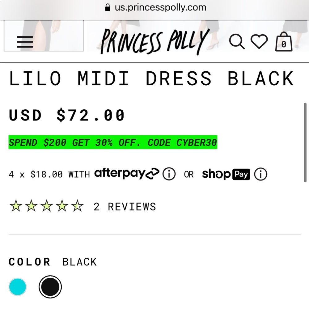 Princess Polly Lilo MIDI Dress -8 - Picture 5 of 6